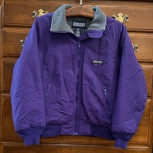 Lands' End Fleece Lined Purple Jacket